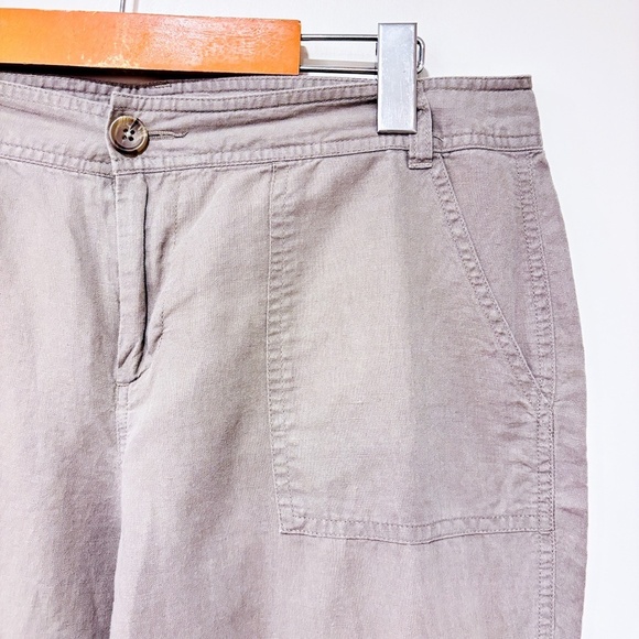 BANANA REPUBLIC Martin Fit lightweight taupe linen cargo pants - Picture 7 of 12